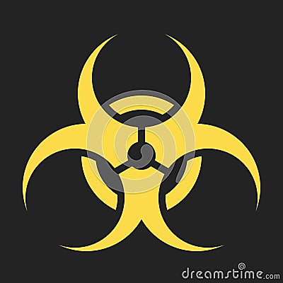 Biohazard symbol. Biological danger toxic sign Vector Illustration